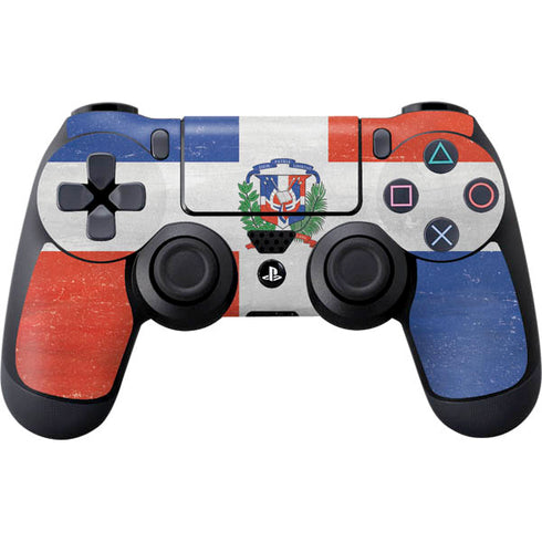 Dominican Republic Flag Distressed PlayStation PS4 Skins